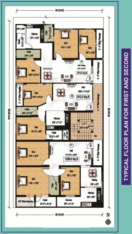 Images for Cluster Plan of Durai Foundation Kaviyam Appartments