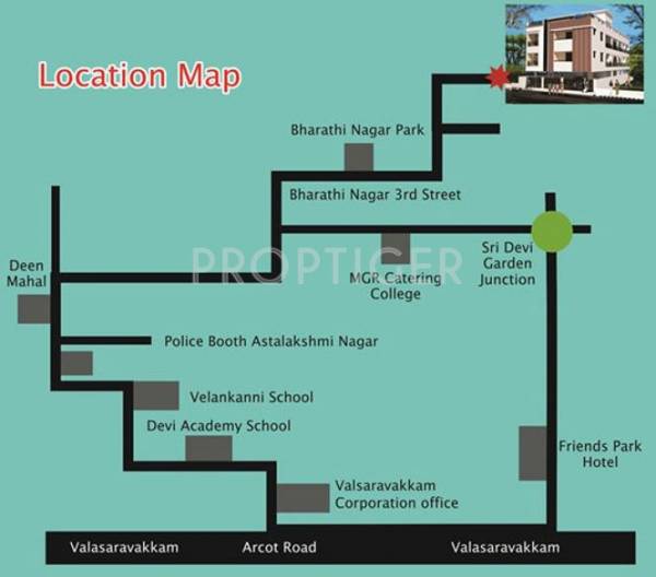 Images for Location Plan of Durai Foundation Kaviyam Appartments