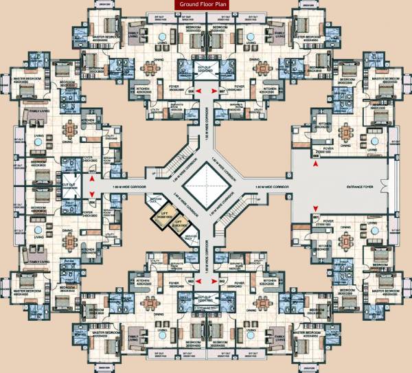 Images for Cluster Plan of Prestige Silver Oak Apartment