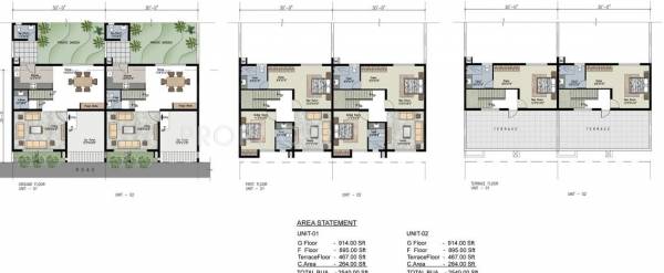Uniworth Finewest Tranquil Villas View Cluster Plan