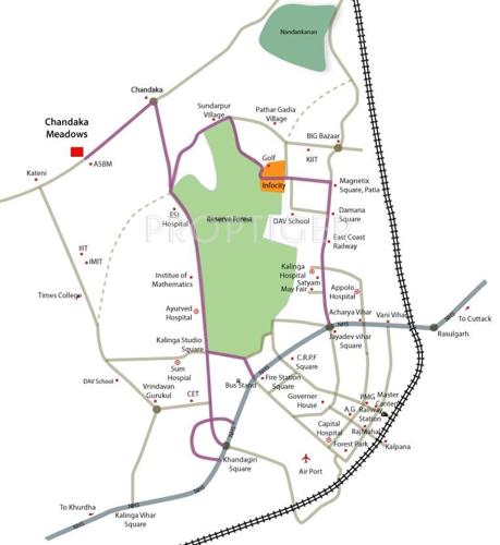  chandaka-meadows Images for Location Plan of Trishakti Chandaka Meadows