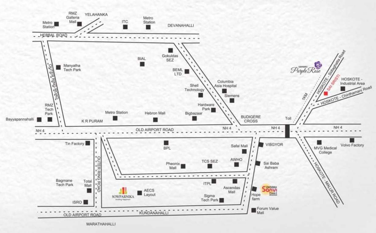  purple rose Images for Location Plan of Sowparnika Purple Rose