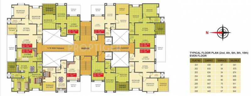 Trimurti Associates Chandraabha Even Floor Cluster Plan
