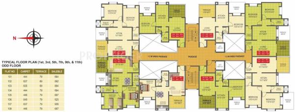 Odd Floor Cluster Plan Trimurti Associates Chandraabha Odd Floor Cluster Plan