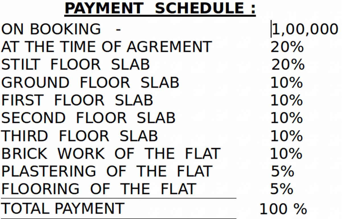 Images for Payment Plan of Purnima Elite Payment Plan