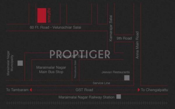 Laxsara Living Spaces Smruthi Location Plan