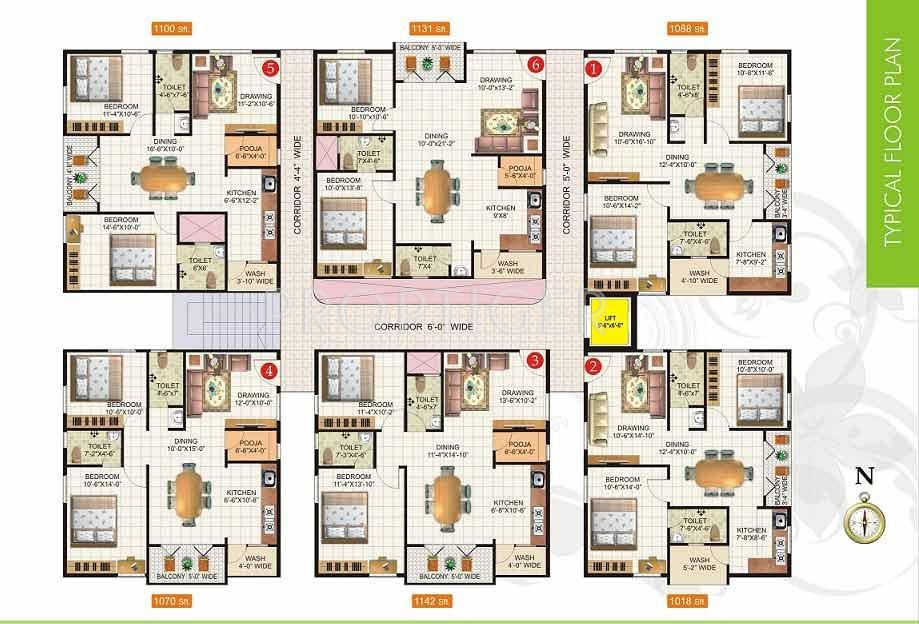 arcade Single Tower Cluster Plan