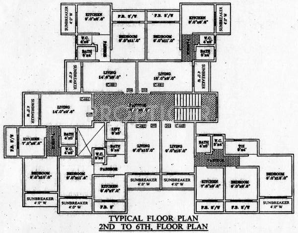 Hitesh Group Parasiya Hills Cluster Plan 2 to 6 Floor