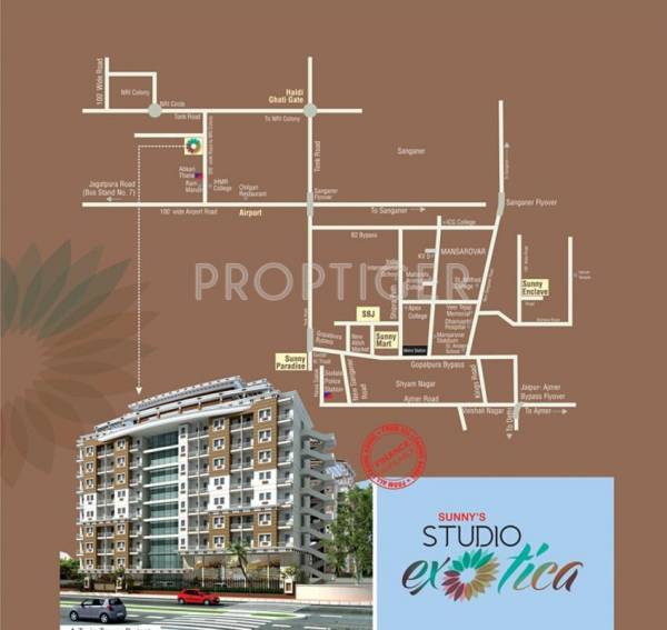 Sunny Group Studio Excotica Location Plan