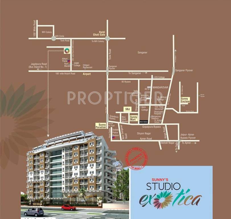 Sunny Group Studio Excotica Location Plan