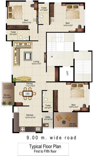 Images for Cluster Plan of Gajra Raghav Apartment