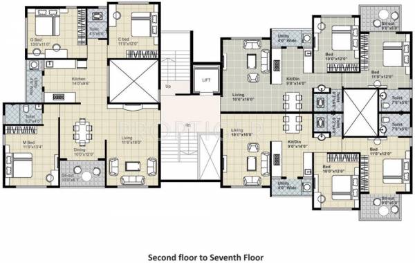 Images for Cluster Plan of Gajra Anmol Apartment