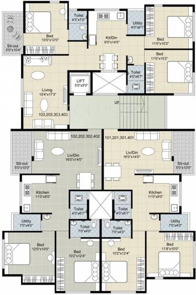 Images for Cluster Plan of Gajra Megh Apartment