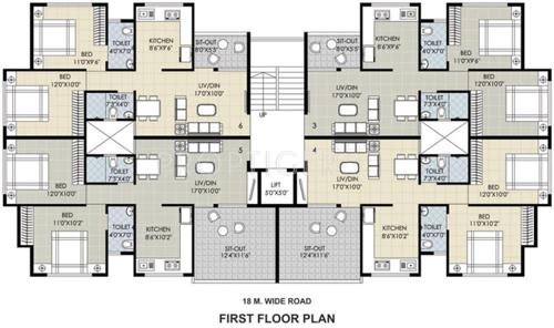 Images for Cluster Plan of Gajra Pratham Apartment