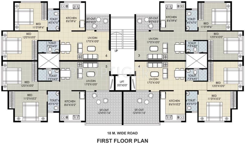 Images for Cluster Plan of Gajra Pratham Apartment