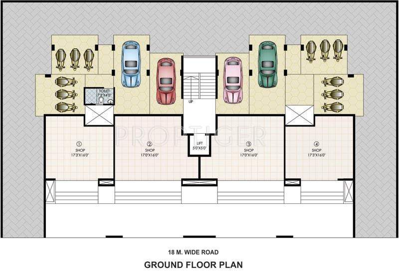 Images for Cluster Plan of Gajra Pratham Apartment