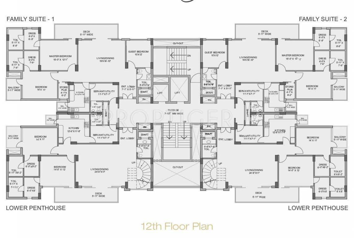 burj one Tower B Cluster Plan