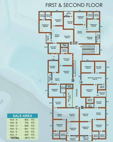 1st To 2nd Floor Cluster Plan MGF Builder Classic Manor 1st To 2nd Floor Cluster Plan