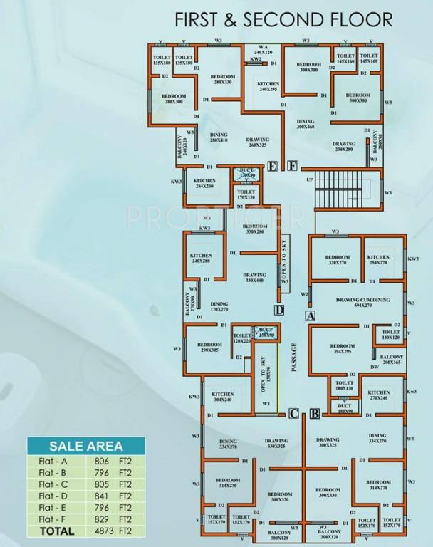 MGF Builder Classic Manor 1st To 2nd Floor Cluster Plan