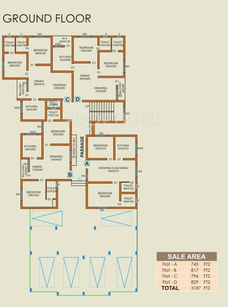 Ground Floor Cluster Plan MGF Builder Classic Manor Ground Floor Cluster Plan