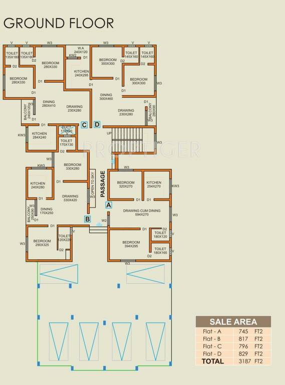 MGF Builder Classic Manor Ground Floor Cluster Plan