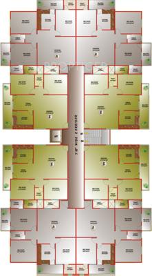  mahaveer-apartment Mahaveer Apartment Cluster Plan from 1st to 4th Floor
