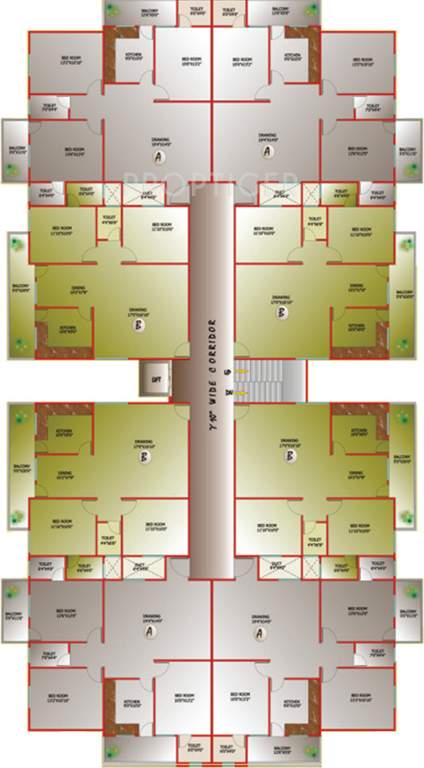 mahaveer apartment Mahaveer Apartment Cluster Plan from 1st to 4th Floor