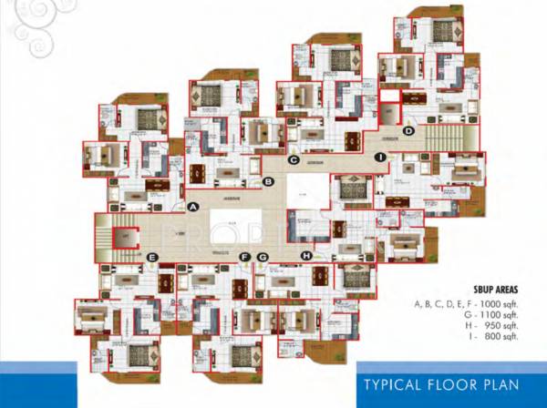  chandra-heights Chandra Heights Cluster Plan from 1st to 6th Floor