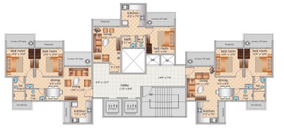  residency Single Tower Cluster Plan