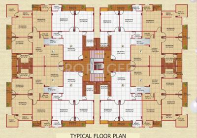 shriram-colonizers-and-developers ruj-apartments Ruj Apartments Cluster Plan from 1st to 4th Floor