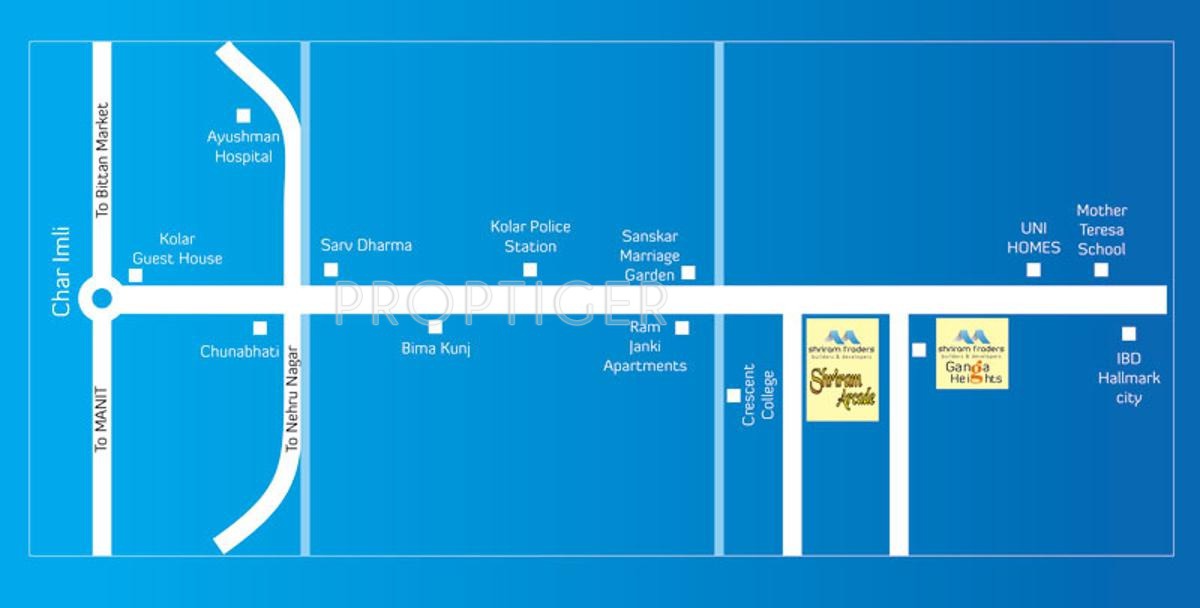 Shriram Colonizers and Developers Arcade Location Plan