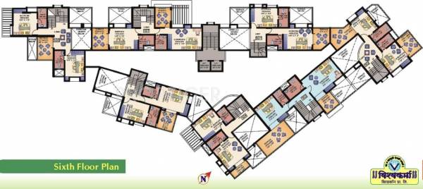 6th Floor Upper Cluster Plan Vishwakarma Builders Ranjana Residency Phase 2 6th Floor Upper Cluster Plan