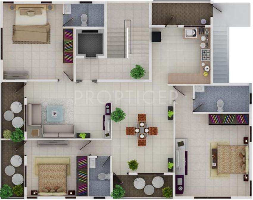 Images for Cluster Plan of Maharshee Gharkul Apartments