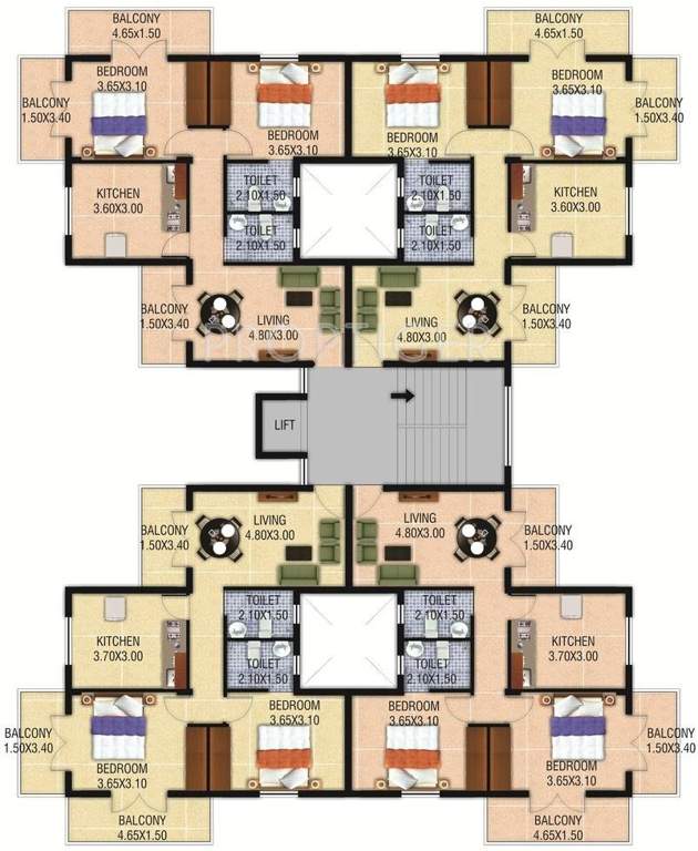 Images for Cluster Plan of Asian Dona Rosa II Apartments