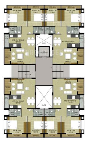 Images for Cluster Plan of Kanaklaxmi Parijat Apartment