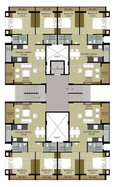 Images for Cluster Plan of Kanaklaxmi Parijat Apartment