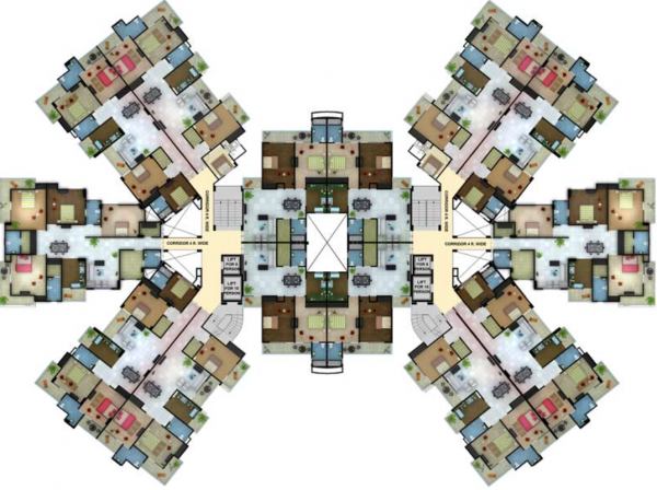 Block A And C Wing 2 Cluster Plan for Typical Floor galaxy Block A And C Wing 2 Cluster Plan for Typical Floor