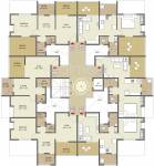 Single Tower Cluster Plan  gardenia Single Tower Cluster Plan