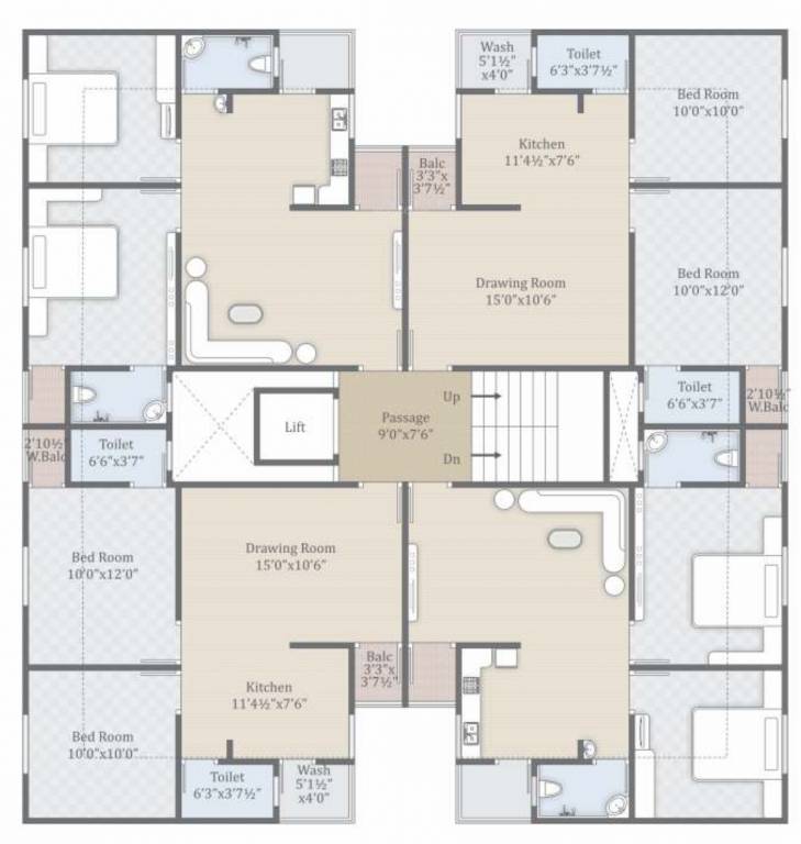  siddheshwar homes Block A Cluster Plan