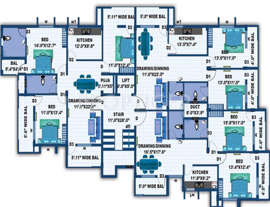 Images for Cluster Plan of  Akruti Arcade