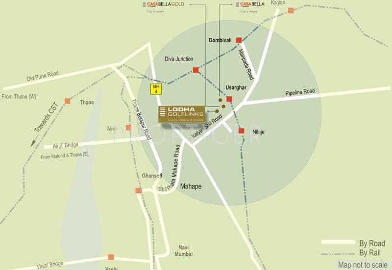 golflinks villas Images for Location Plan of Lodha Golflinks Villas