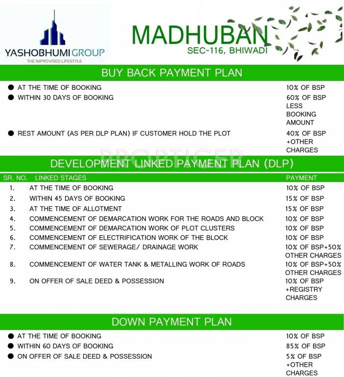 Images for Payment Plan of Yashobhumi Madhuban Payment Plan