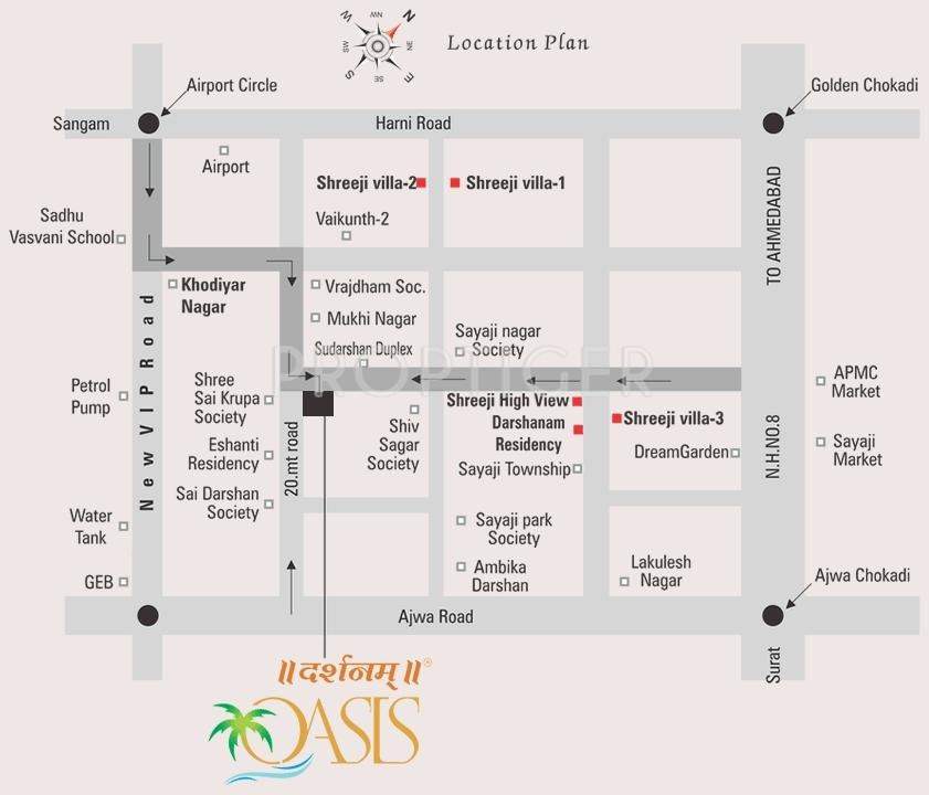  oasis Images for Location Plan of Darshanam Oasis