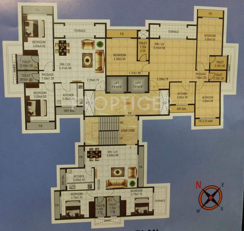 Images for Cluster Plan of C Teja Sahil Heights