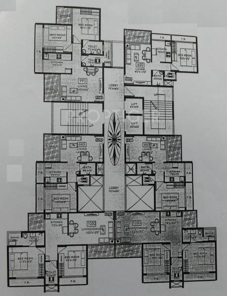 View Typical Floor Cluster Plan Pragati Infra Pragati Crystal View Typical Floor Cluster Plan