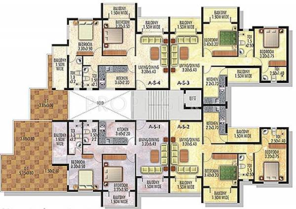 Saville Builders and Real Estate Developers Mesmeric Sunsets Cluster Plan Tower A 2nd Floor