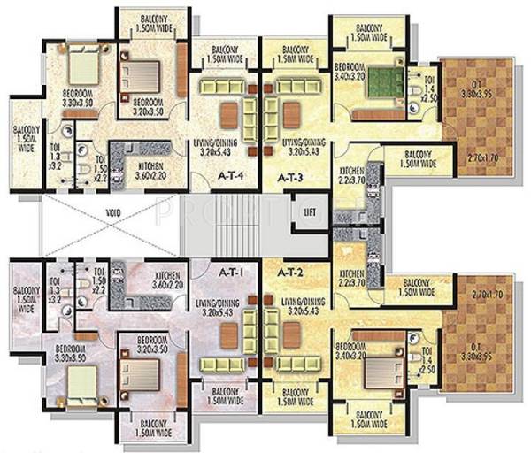 Saville Builders and Real Estate Developers Mesmeric Sunsets Cluster Plan Tower A 3rd Floor
