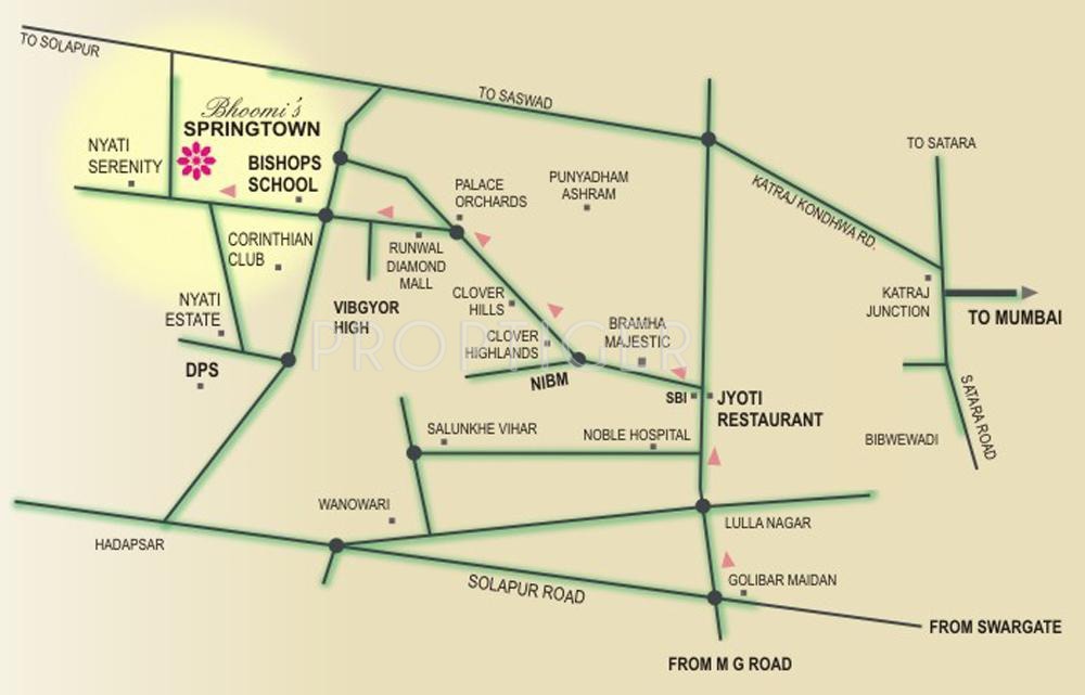 Venkatesh Bhoomi Constructions Spring Town Villa Location Plan