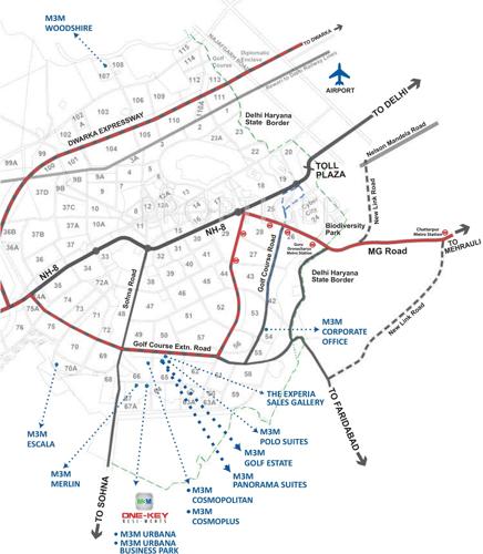  one-key-resiments Images for Location Plan of M3M One Key Resiments