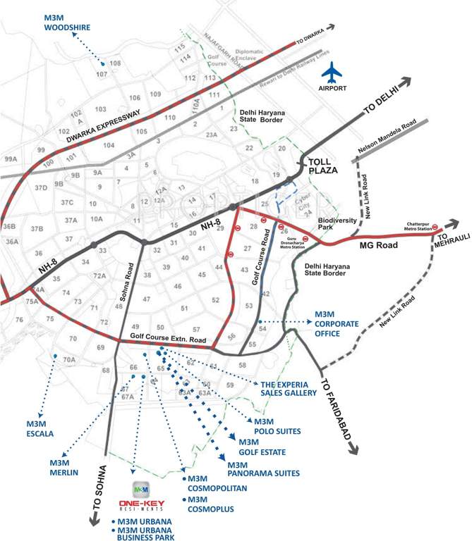 one key resiments Images for Location Plan of M3M One Key Resiments